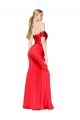 Discount Sleeveless Red Mermaid High Neck Stretch Satin Prom Dress Canada