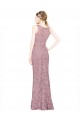 Discount Sleeveless Mermaid Illusion Neck Prom Dress Canada