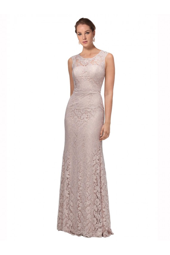 Discount Sleeveless Mermaid Scoop Neck Lace Prom Dress Canada