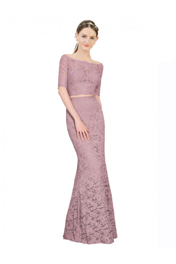 Discount Short Sleeves Mermaid Off the Shoulder Prom Dress Canada