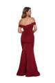 Discount Sleeveless Burgundy Mermaid Off the Shoulder Plus Size Formal Prom Dress Canada