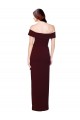Discount Sleeveless Burgundy Gold Low Back Mermaid Off the Shoulder Prom Dress Canada