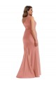 Discount Sleeveless Georgia Peach Mermaid One Shoulder Black Tie Plus Size Prom Dress Canada