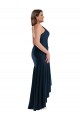 Discount Sleeveless Dark Navy Mermaid Spaghetti Straps High Low Plus Size Prom Dress Canada
