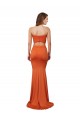 Discount Sleeveless Orange Mermaid Strapless Prom Dress Canada