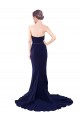 Discount Sleeveless Dark Navy Low Back Mermaid Strapless Stretch Crepe Prom Dress Canada