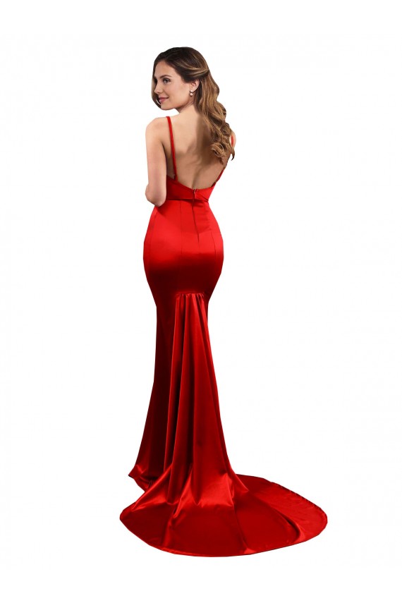 Discount Sleeveless Red Low Back Mermaid Sweetheart Prom Dress Canada