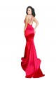 Discount Sleeveless Red Low Back Mermaid Sweetheart Stretch Satin Prom Dress Canada