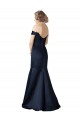 Discount Cap Sleeves Dark Navy Mermaid Off the Shoulder Prom Dress Canada