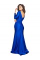 Discount Long Sleeves Royal Blue V-Back Mermaid V-Neck Prom Dress Canada