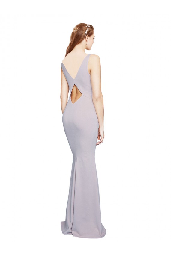 Discount Sleeveless Arctic Lilac Keyhole Back Mermaid V-Neck Prom Dress Canada
