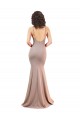 Discount Sleeveless Dusty Pink Low Back Mermaid V-Neck Black Tie Prom Dress Canada