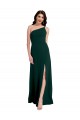 Discount Sleeveless Midnight Green Open Back A-Line One Shoulder Prom Dress Canada