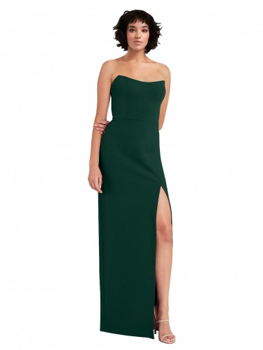 Discount Sleeveless Midnight Green Low Back Sheath Scoop Neck Prom Dress Canada