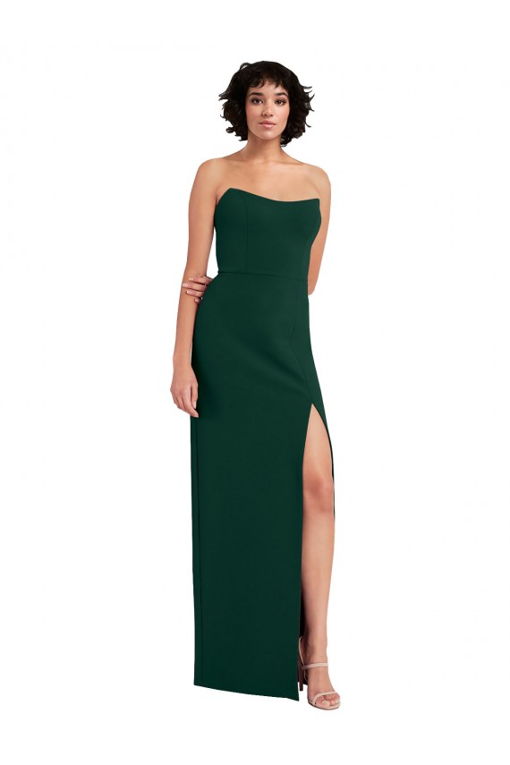 Discount Sleeveless Midnight Green Low Back Sheath Scoop Neck Prom Dress Canada