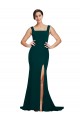 Discount Sleeveless Midnight Green Sheath Square Neck Prom Dress Canada