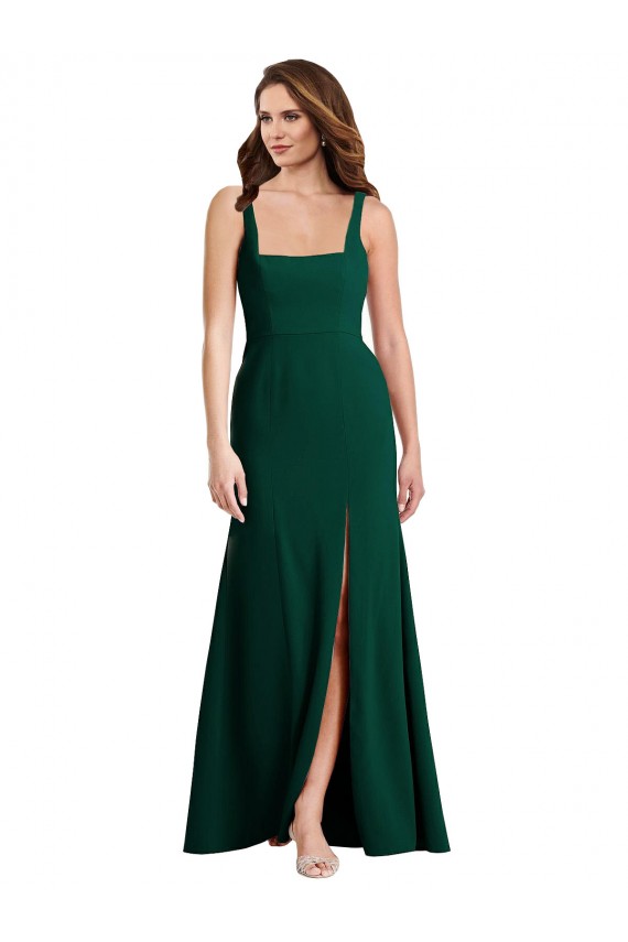 Discount Sleeveless Midnight Green Trumpet Square Neck Prom Dress Canada