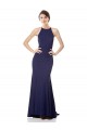Discount Sleeveless Navy Blue Mermaid Halter Neck Prom Dress Canada