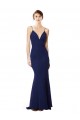 Discount Sleeveless Navy Blue Open Back Mermaid Spaghetti Straps Prom Dress Canada