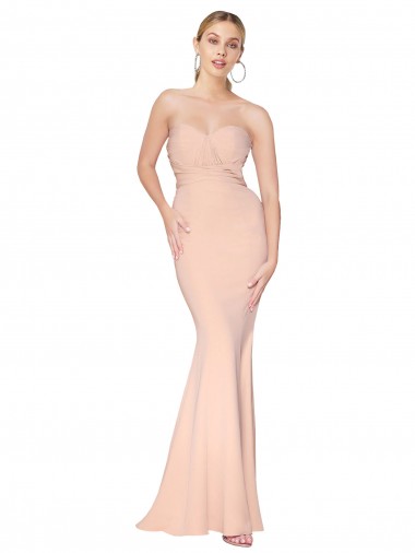 Discount Sleeveless Nude Mermaid Sweetheart Prom Dress Canada