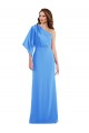 Discount Bell Sleeves Peacock Blue Trumpet One Shoulder Prom Dress Canada