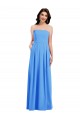 Discount Sleeveless Peacock Blue Low Back Trumpet Strapless Prom Dress Canada