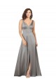 Discount Sleeveless Pearl Grey A-Line V-Neck Prom Dress Canada