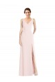 Discount Sleeveless Pink Low Back A-Line V-Neck Black Tie Prom Dress Canada