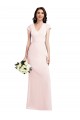 Discount Cap Sleeves Pink A-Line V-Neck Prom Dress Canada