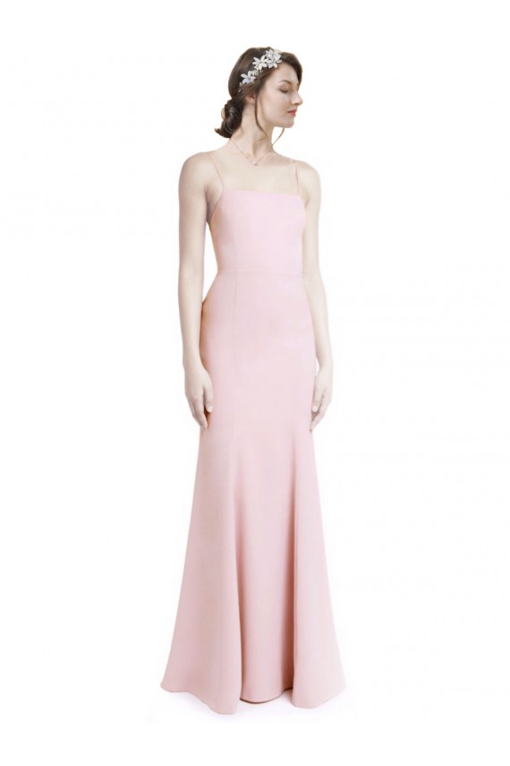 Discount Sleeveless Pink Criss Cross Open Back Mermaid Sheath Spaghetti Straps Prom Dress Canada