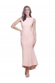Discount Sleeveless Pink Low Back Sheath High Neck High Low Prom Dress Canada