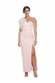 Discount Sleeveless Pink Low Back Sheath One Shoulder Prom Dress Canada