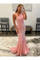Discount Sleeveless Pink Sheath One Shoulder Prom Dress Canada
