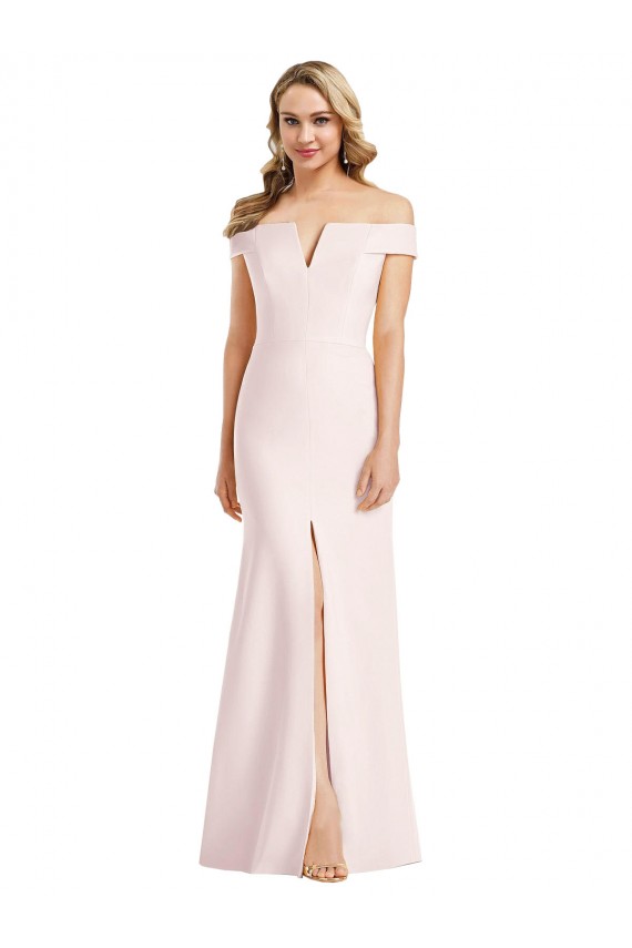 Discount Sleeveless Pink Trumpet Off the Shoulder Prom Dress Canada