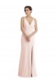 Discount Sleeveless Pink V-Back Trumpet V-Neck Prom Dress Canada