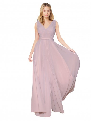 Discount Sleeveless Primrose V-Back A-Line V-Neck Prom Dress Canada