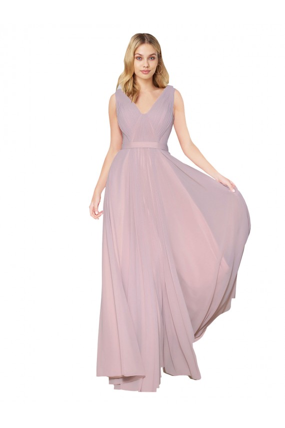 Discount Sleeveless Primrose V-Back A-Line V-Neck Prom Dress Canada