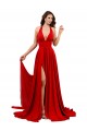 Discount Sleeveless Red Criss Cross Open Back A-Line Halter Neck Prom Dress Canada