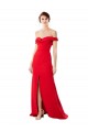 Discount Sleeveless Red A-Line Off the Shoulder Prom Dress Canada