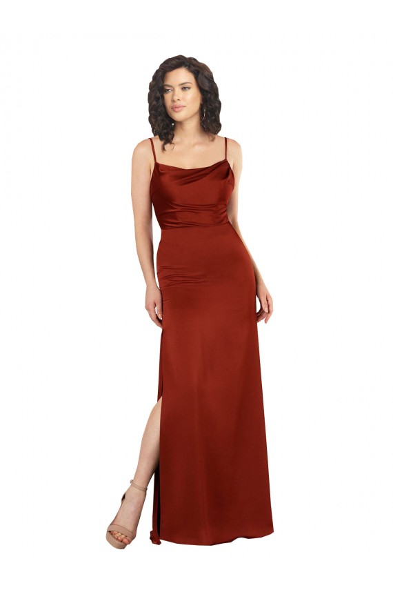 Discount Sleeveless Red Low Back A-Line Spaghetti Straps Prom Dress Canada