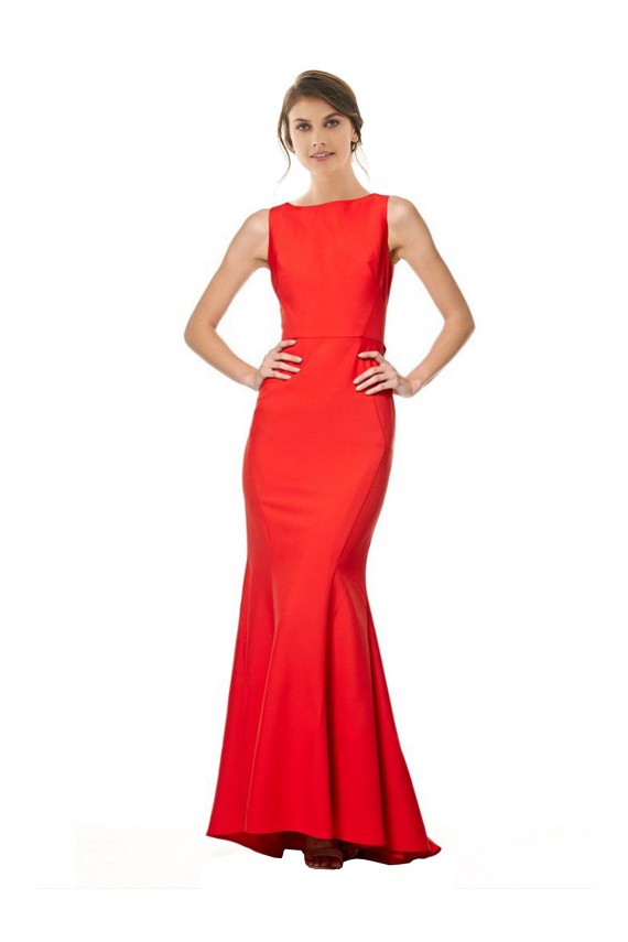 Discount Sleeveless Red Open Back Mermaid Halter Neck Prom Dress Canada