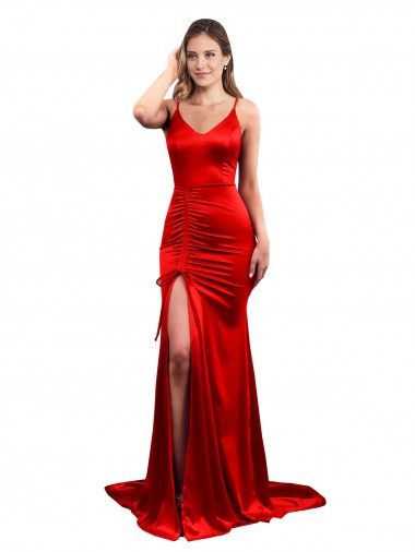 Discount Sleeveless Red Low Back Mermaid Sweetheart Prom Dress Canada