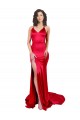 Discount Sleeveless Red Low Back Mermaid Sweetheart Stretch Satin Prom Dress Canada
