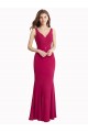 Discount Sleeveless Red V-Back Mermaid V-Neck Prom Dress Canada