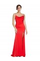 Discount Sleeveless Red Low Back Sheath Cowl Neck Prom Dress Canada