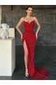 Discount Sleeveless Red Sheath V-Neck Prom Dress Canada