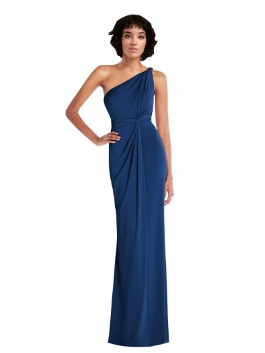 Discount Sleeveless Royal Blue Sheath One Shoulder Prom Dress Canada