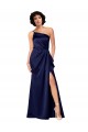 Discount Sleeveless Sapphire A-Line One Shoulder Black Tie Prom Dress Canada