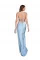 Discount Sleeveless Light Sky Blue Criss Cross Open Back Sheath Cowl Neck Prom Dress Canada