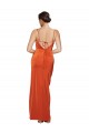 Discount Sleeveless Rust Criss Cross Back Sheath Spaghetti Straps Prom Dress Canada